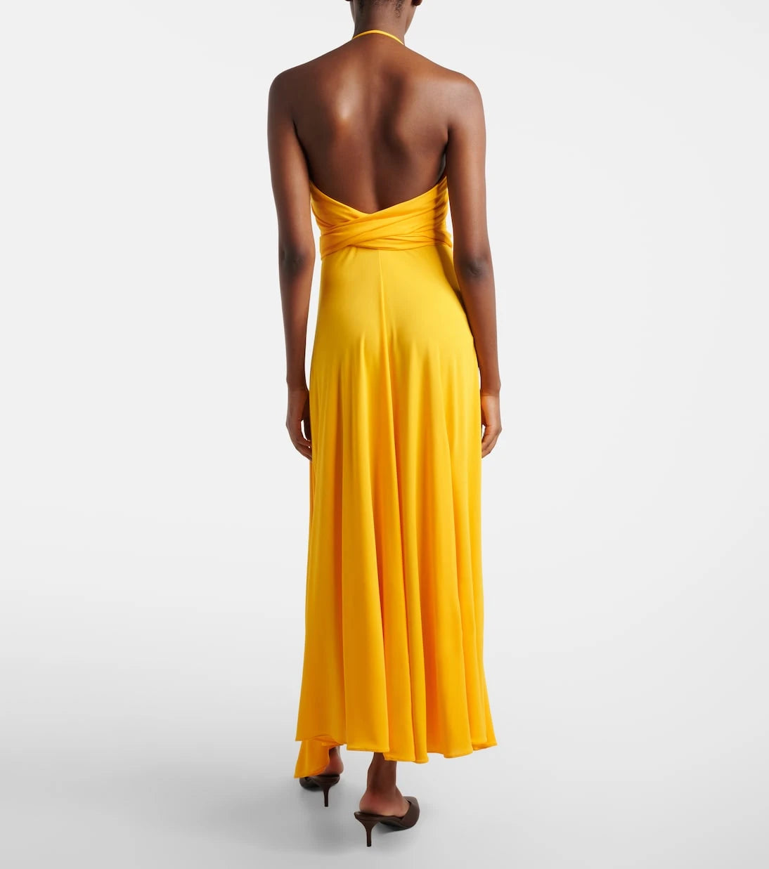 Alaïa - Draped halterneck jersey maxi dress