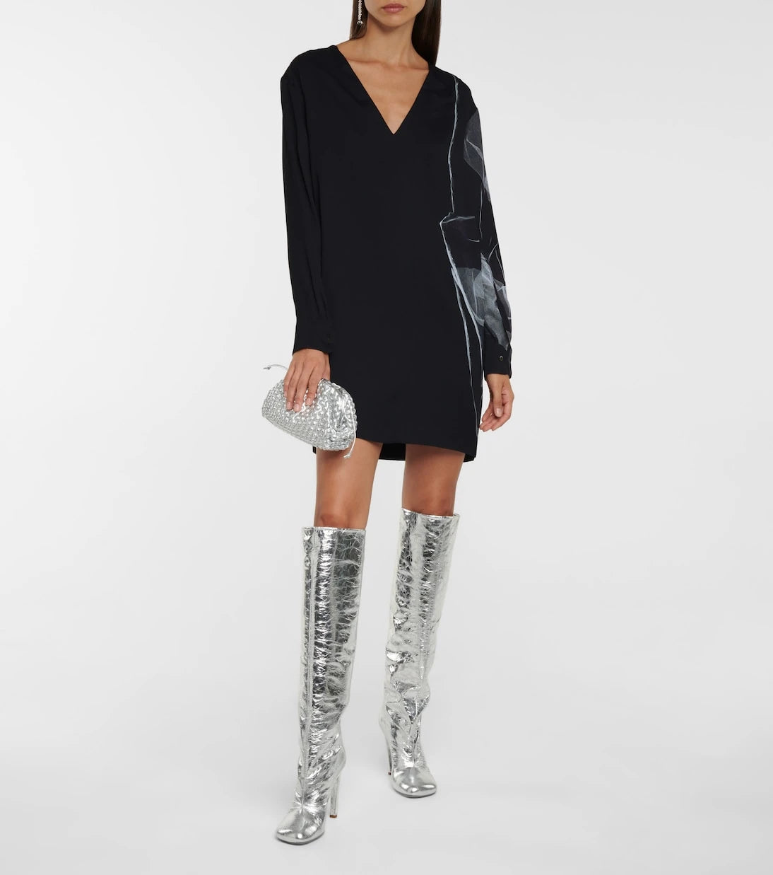 Dries Van Noten - Printed crêpe minidress