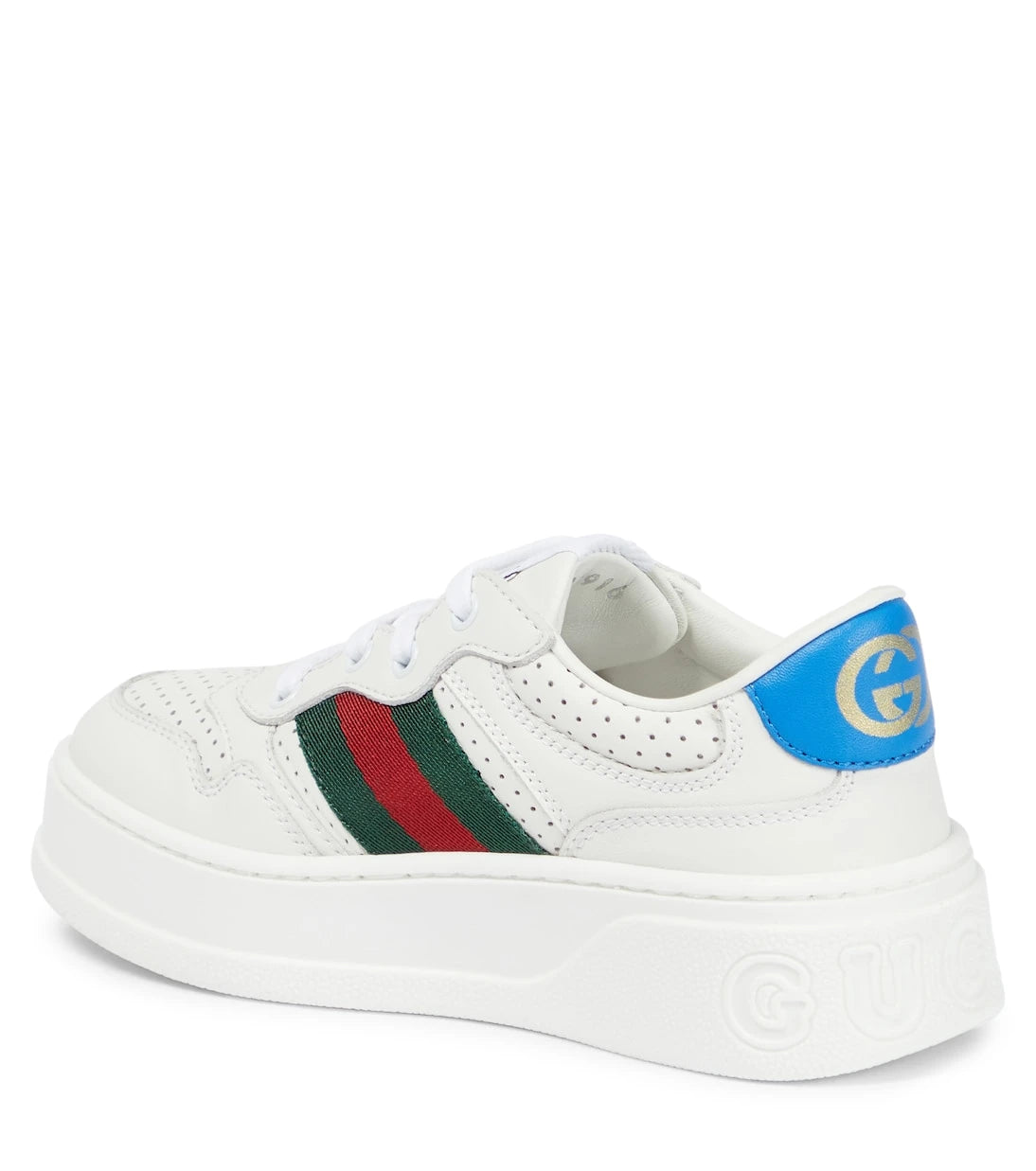 Gucci Kids - حذاء رياضي سميك من الجلد بحرف B