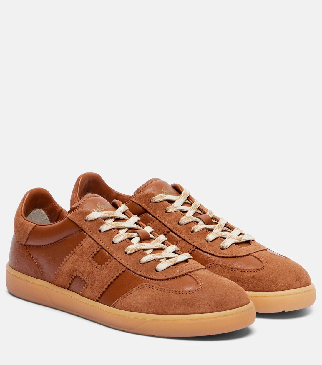 Hogan - Cool suede-trimmed leather sneakers