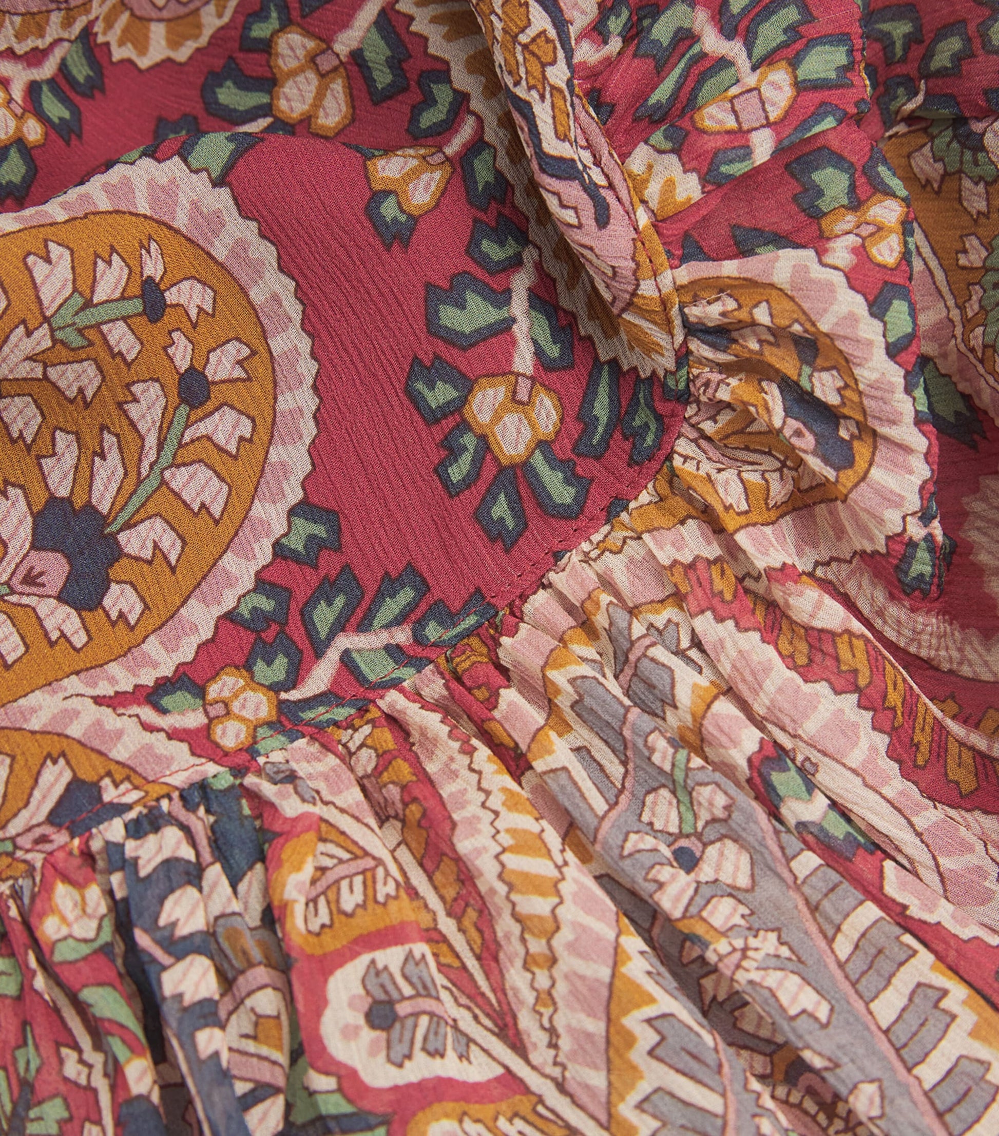 Etro Multi Sheer-Silk Paisley Blouse