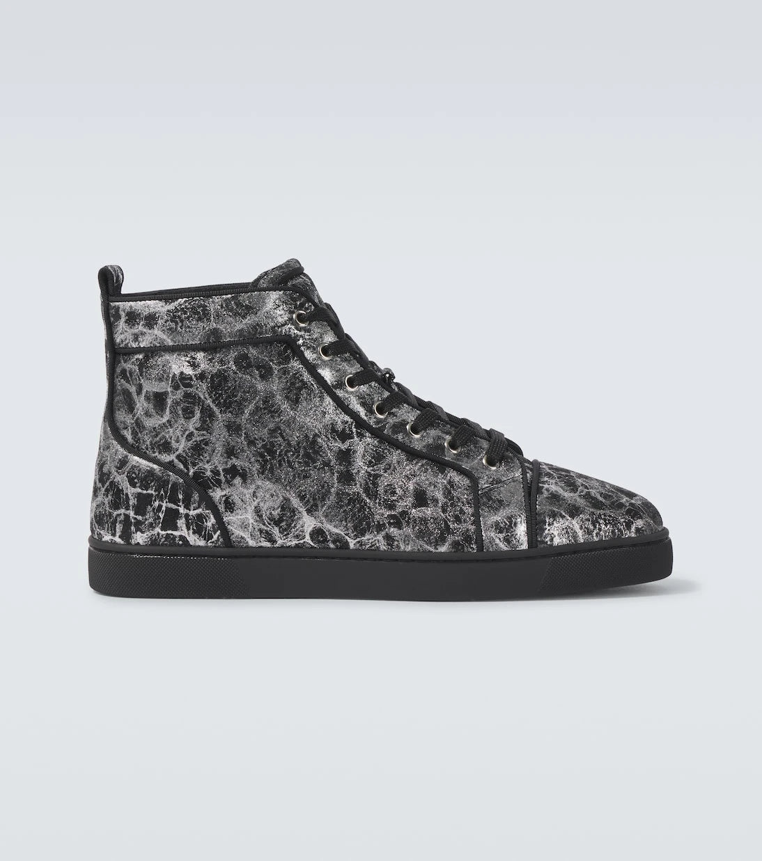 Christian Louboutin - Louis printed leather high-top sneakers