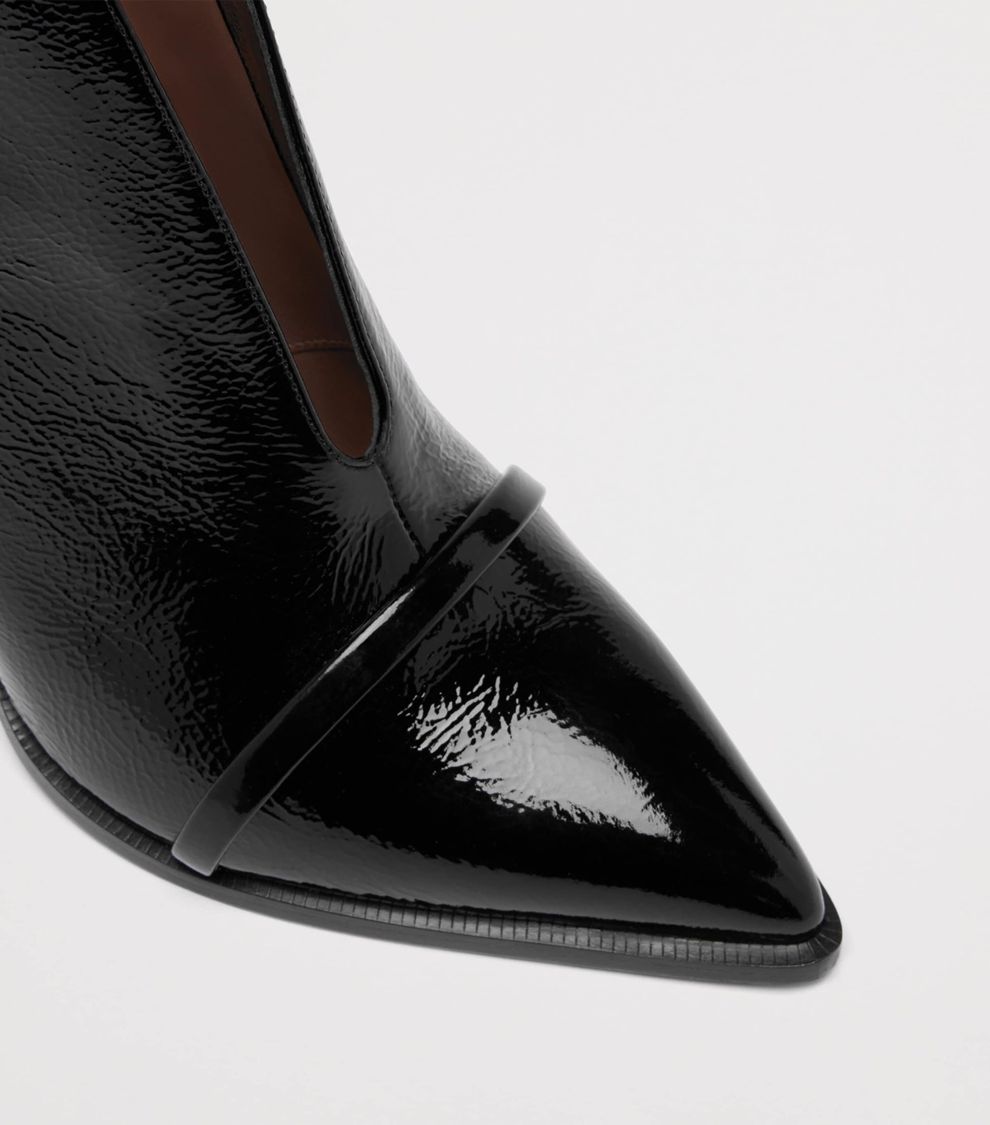 Malone Souliers Black Patent Leather Clara Ankle Boots 70