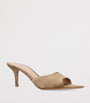 Gianvito Rossi Beige Suede Elle Mules 85