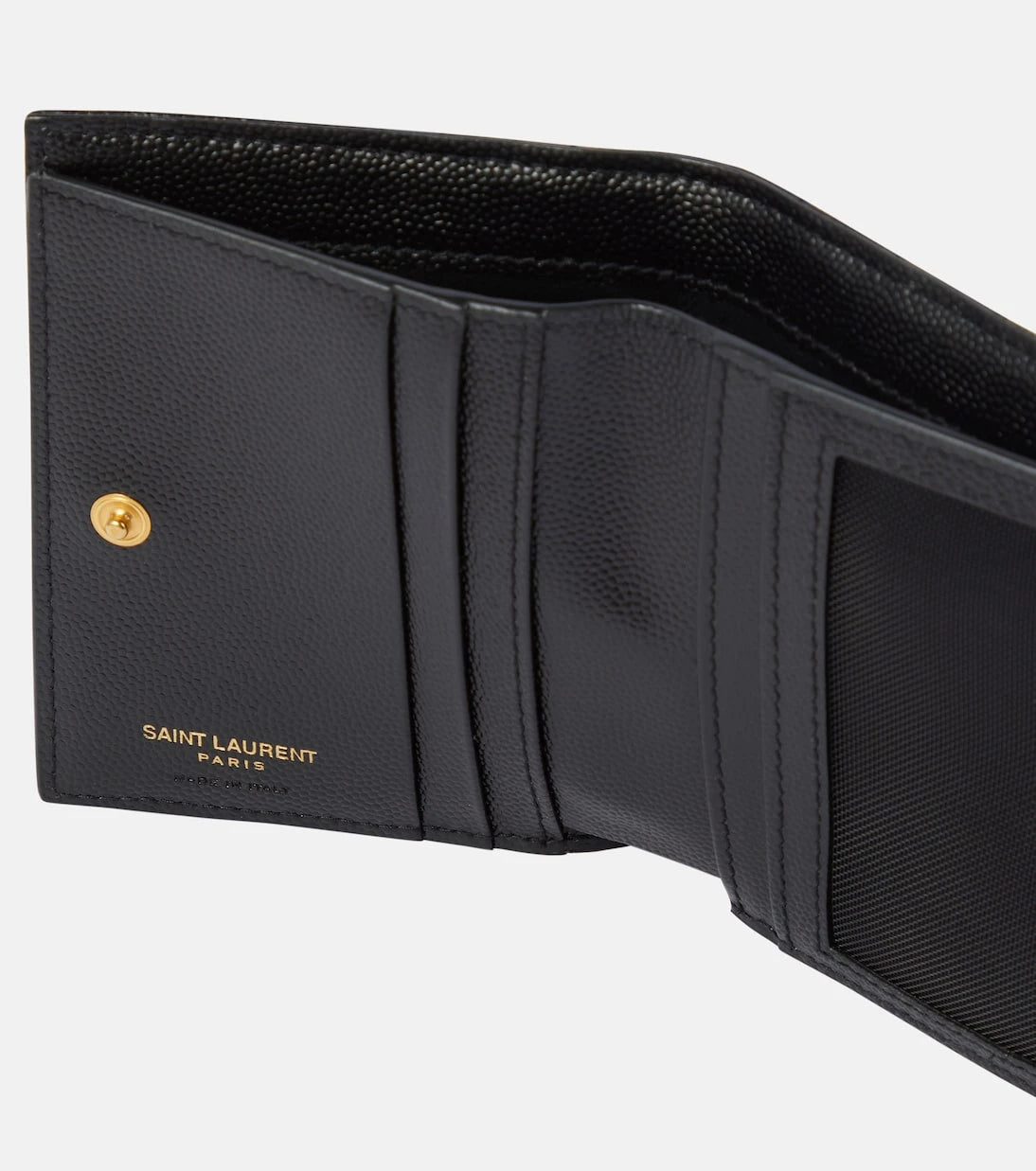 Saint Laurent - Monogram zipped leather wallet