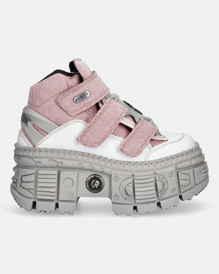 New Rock боти дамски VEGAN BLANCO, ECOBAR ROSA, TANK CASCO P