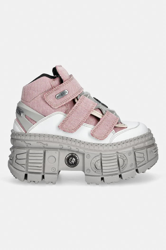 New Rock боти дамски VEGAN BLANCO, ECOBAR ROSA, TANK CASCO P