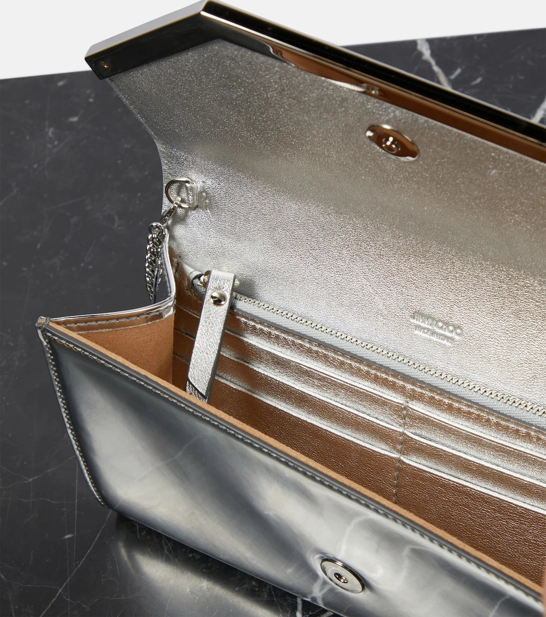 Jimmy Choo - Emmie mirrored clutch