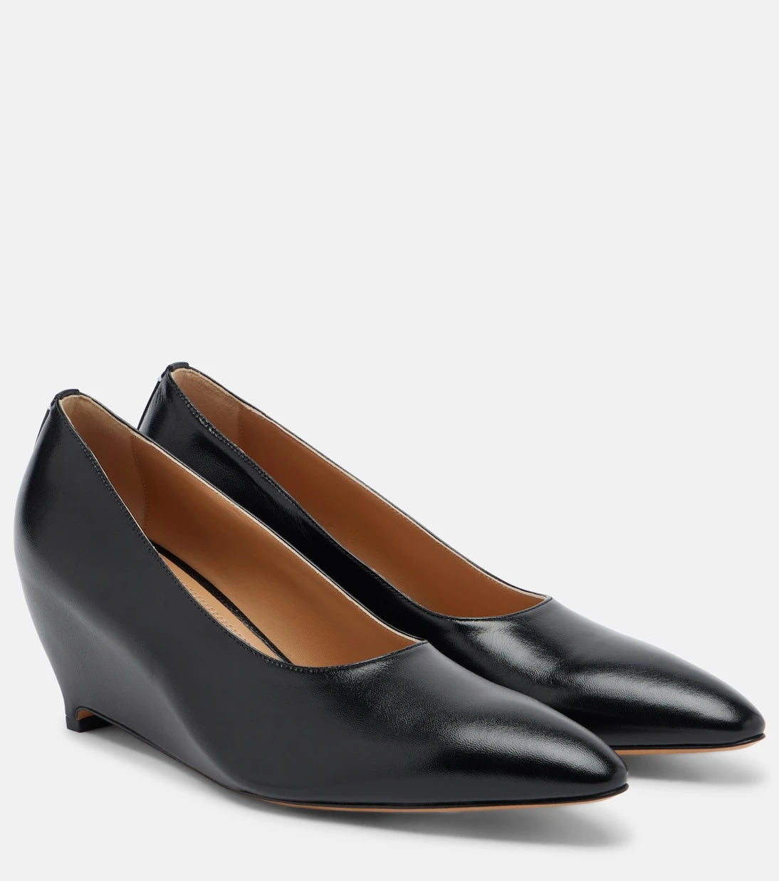 Maison Margiela - Leather wedge pumps