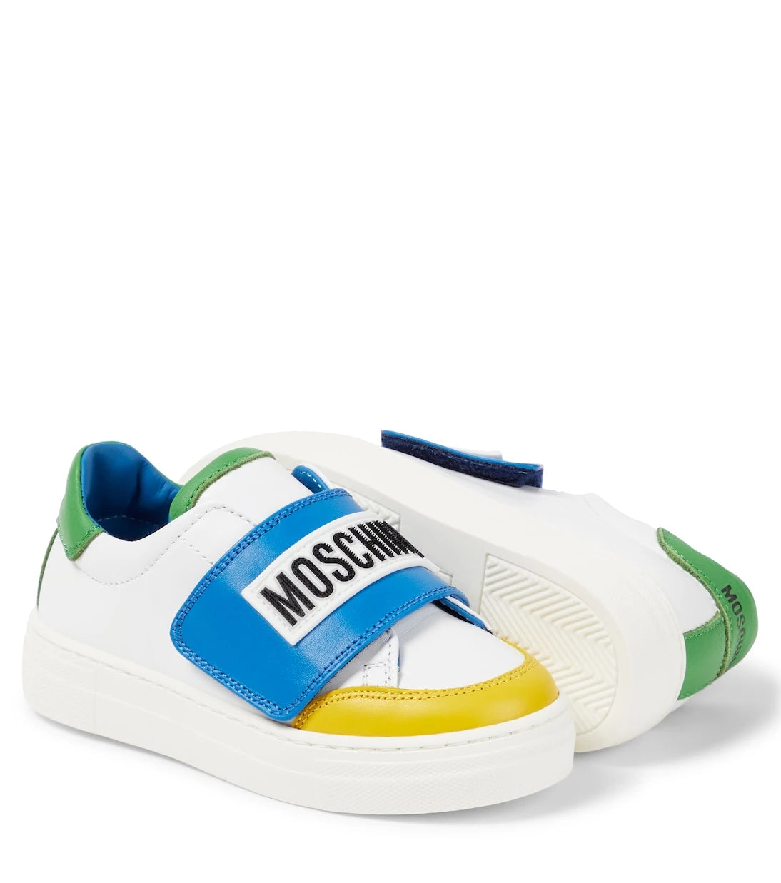Moschino Kids - Logo leather sneakers