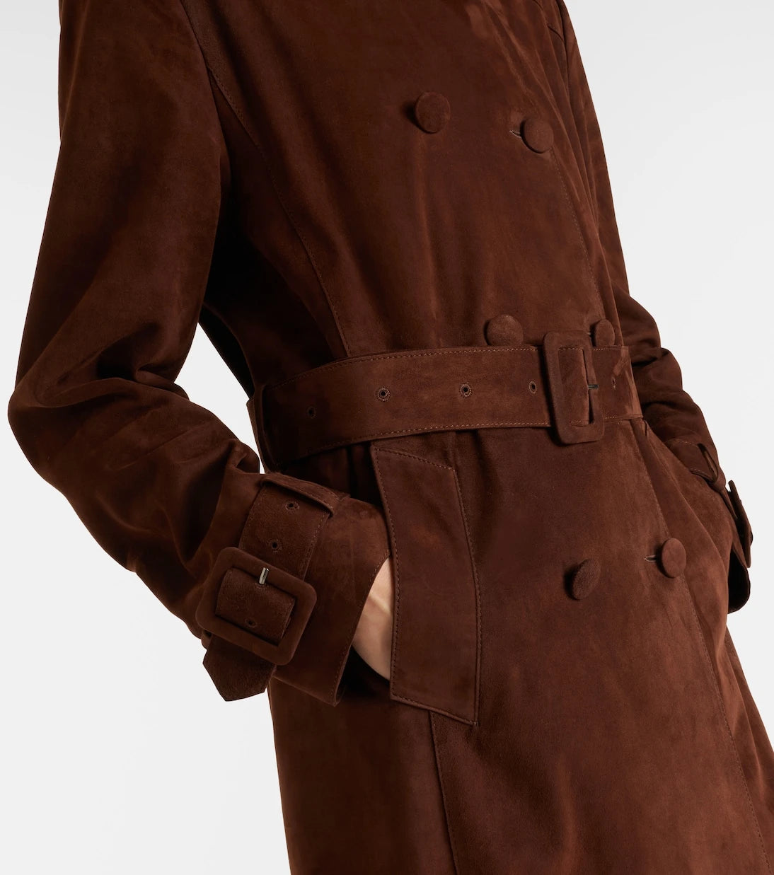 Nour Hammour - Tate suede trench coat