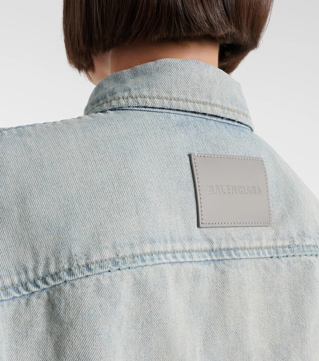 Balenciaga - Cropped denim shirt