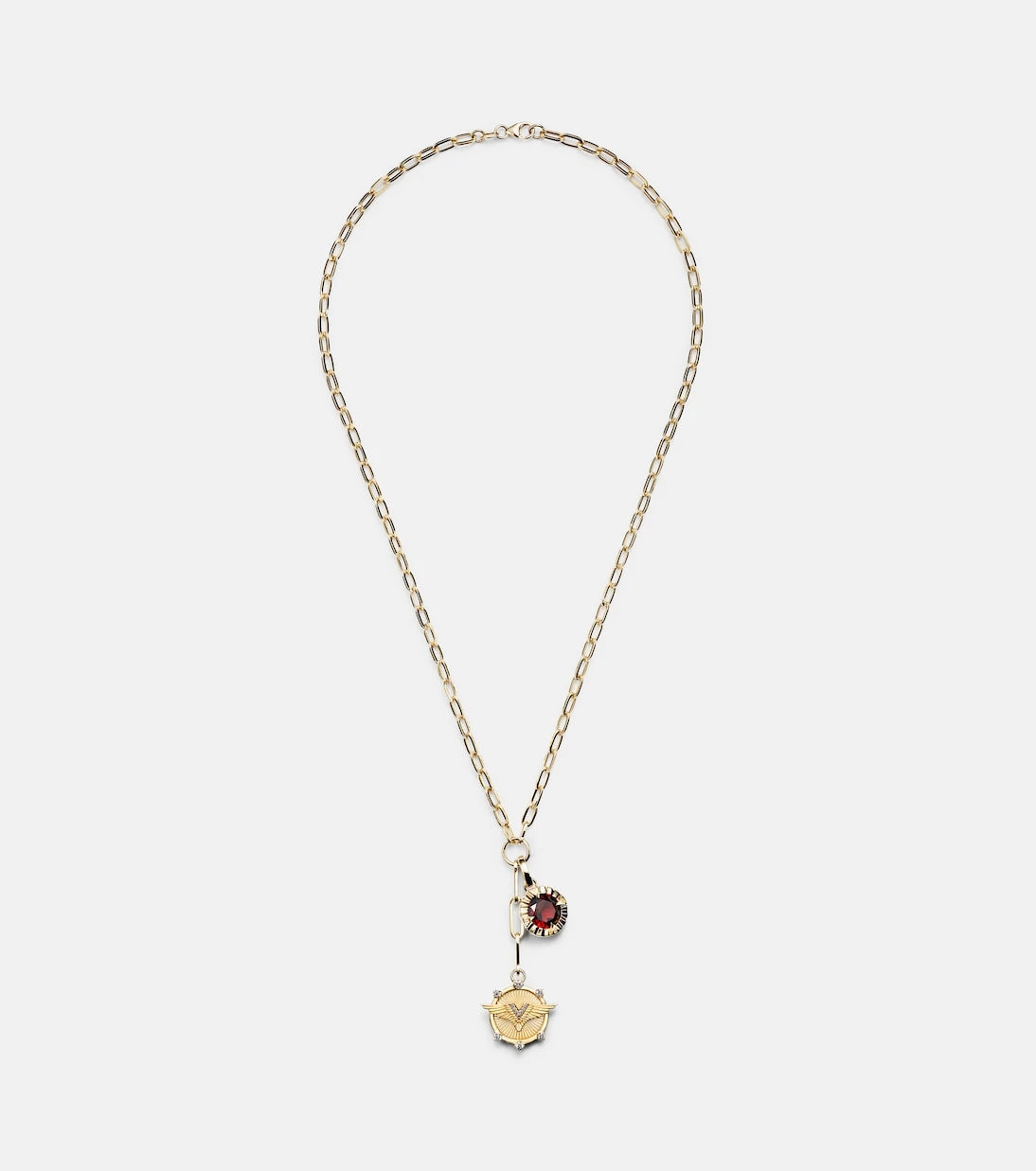 FoundRae - Vivacity & Internal Compass 18kt gold necklace with diamonds