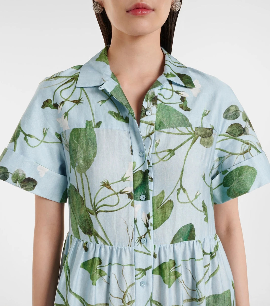 Erdem - Tiered floral cotton midi dress