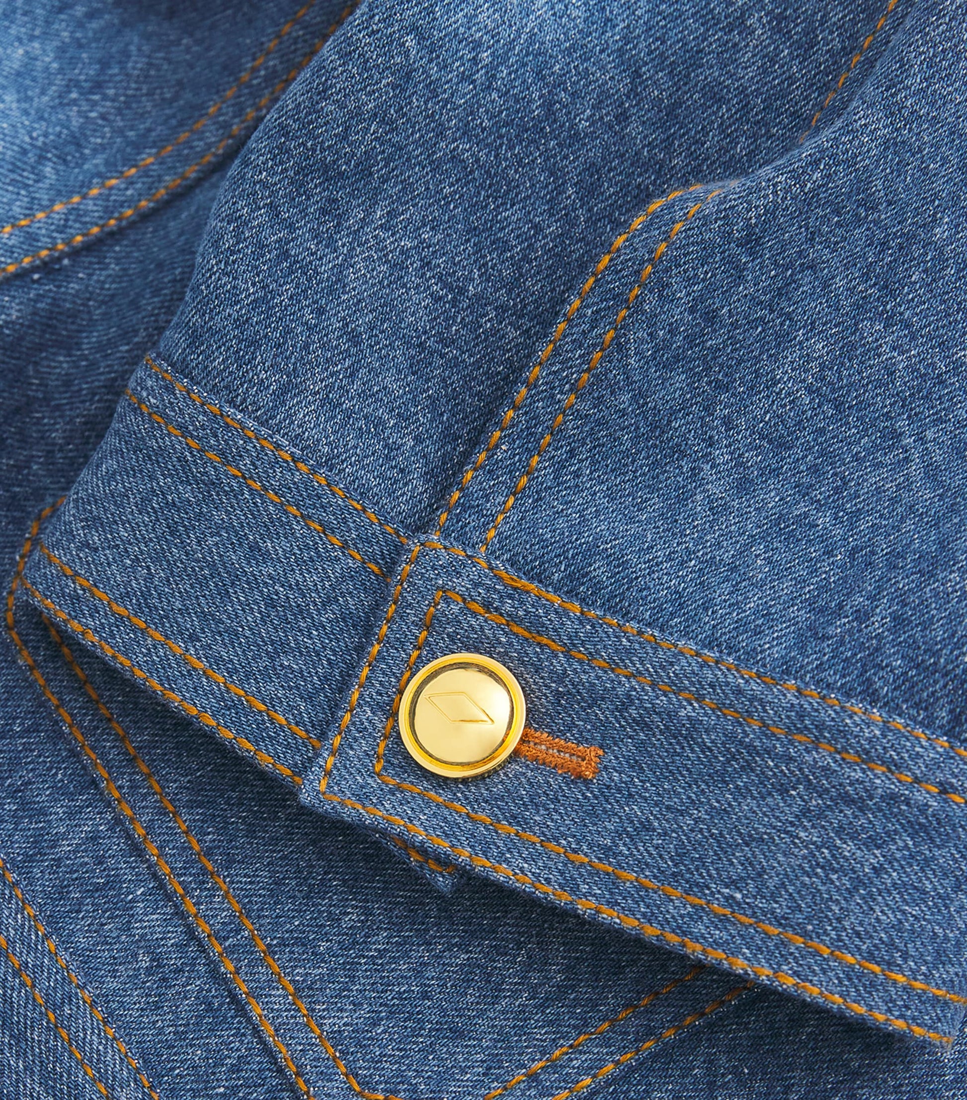 Adam Lippes Blue Cropped Nessy Denim Jacket