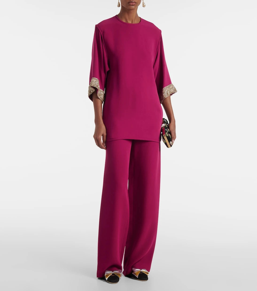 Valentino - Cady Couture embroidered top