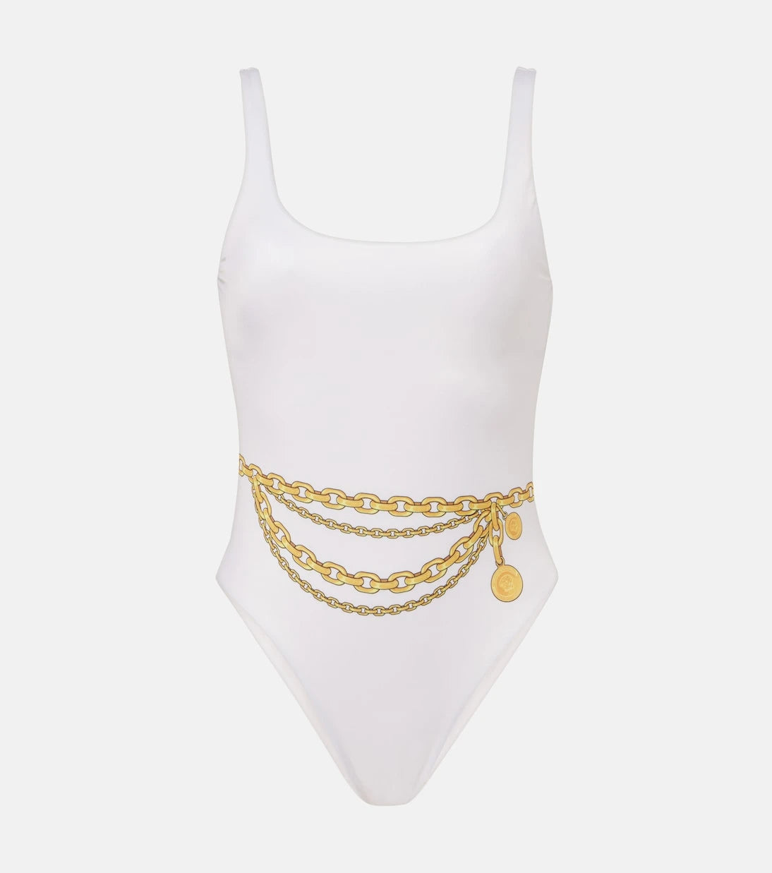 Versace - Chain-detail printed swimsuit