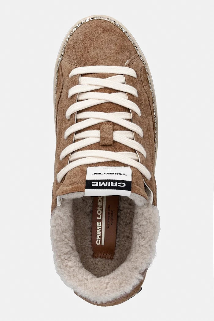 Crime London DISTRESSED PLATFORM маратонки дамски от велур