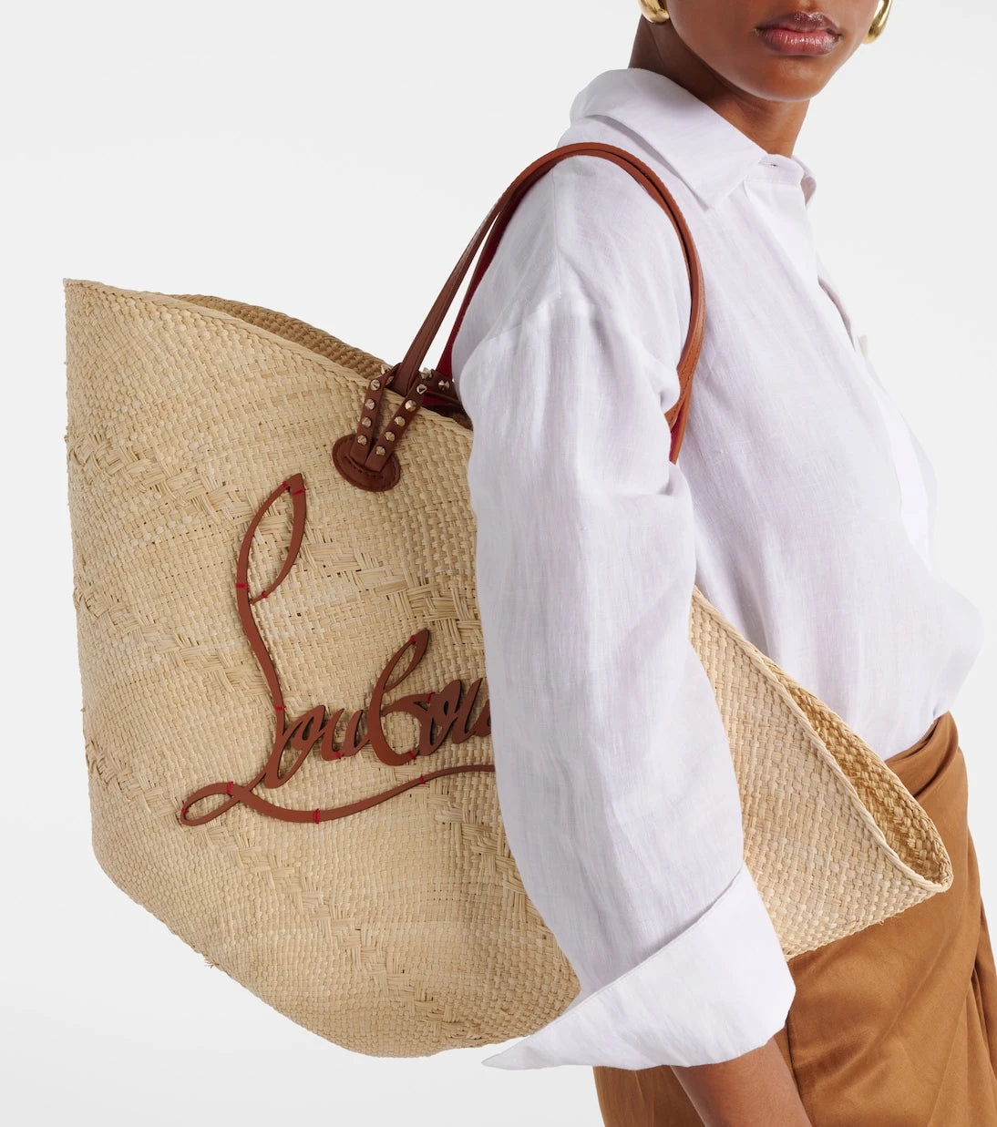 Christian Louboutin - Cabata Large raffia tote bag