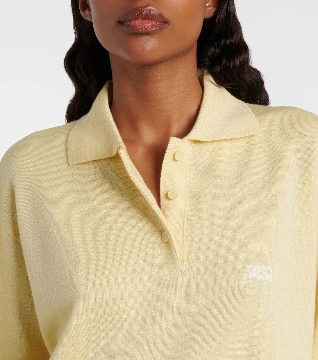 Loewe - Double L cashmere and silk-blend polo sweater