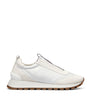 Brunello Cucinelli White Suede Technical Sneakers