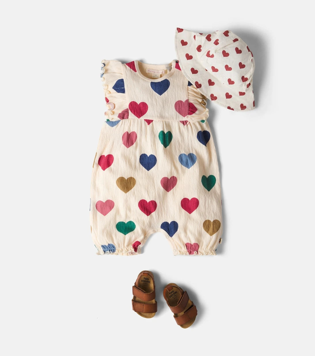 Konges Sløjd - Baby Chleo printed cotton-blend playsuit