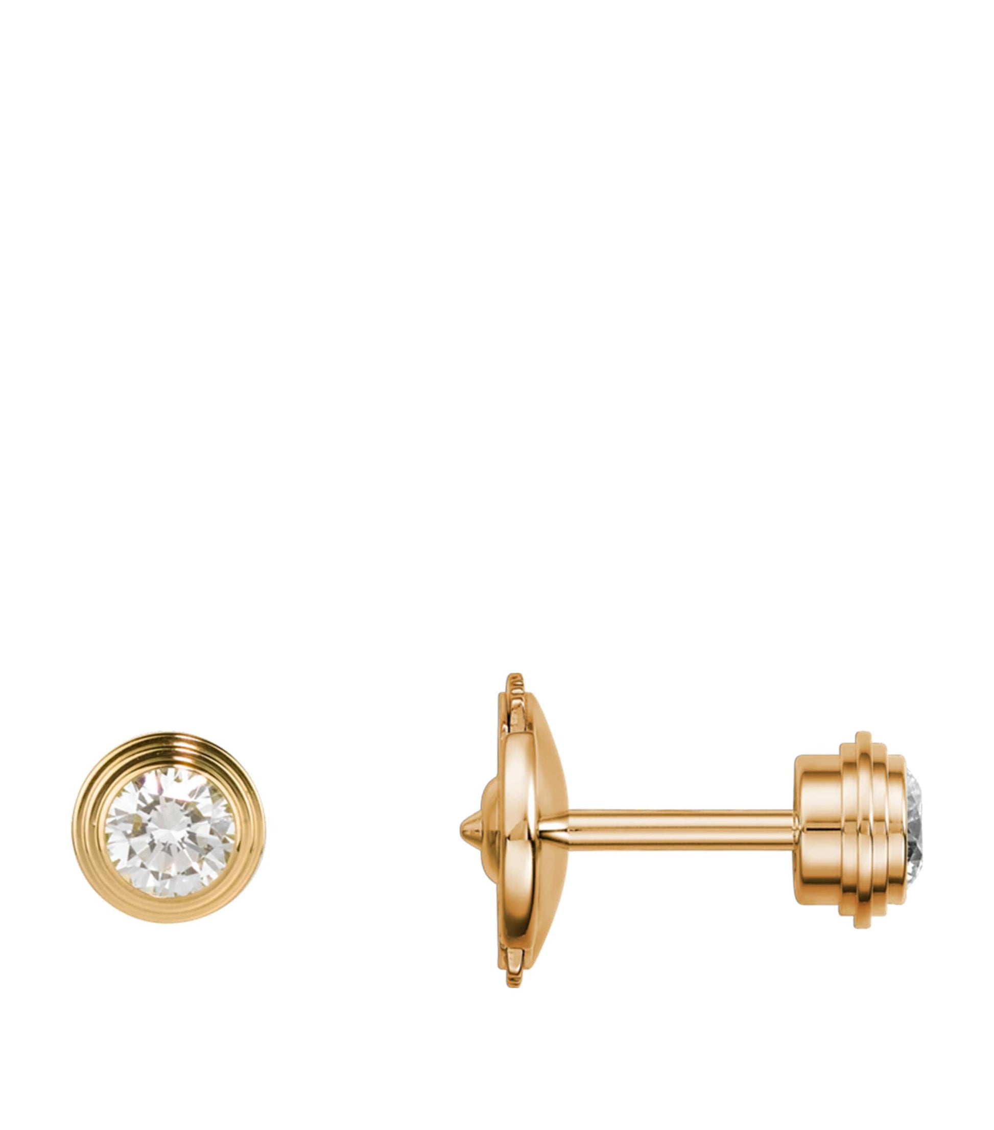 Medium Yellow Gold and Diamond Cartier d'Amour Earrings