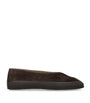 Le Monde Beryl Brown Suede Apres Ski Flats