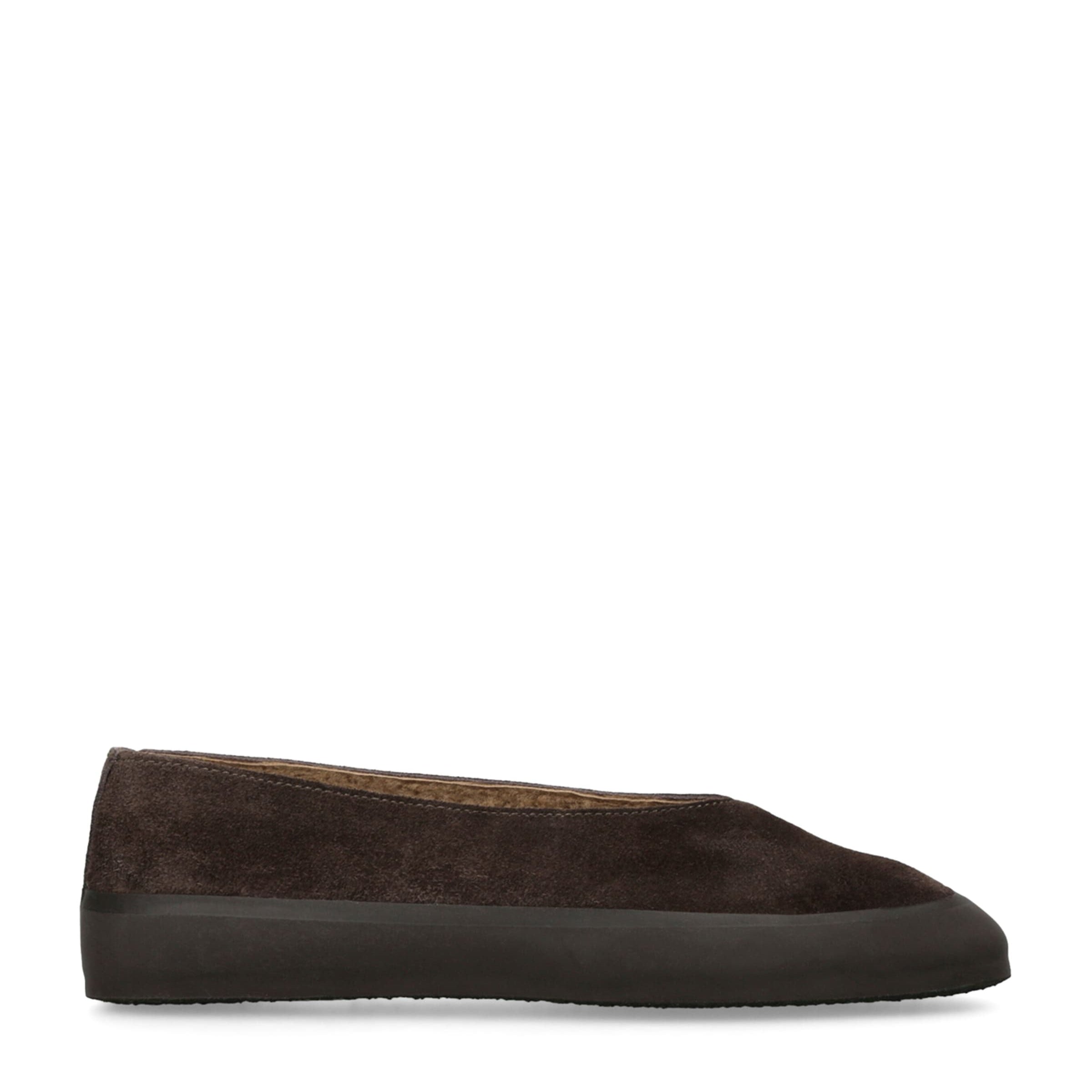 Le Monde Beryl Brown Suede Apres Ski Flats