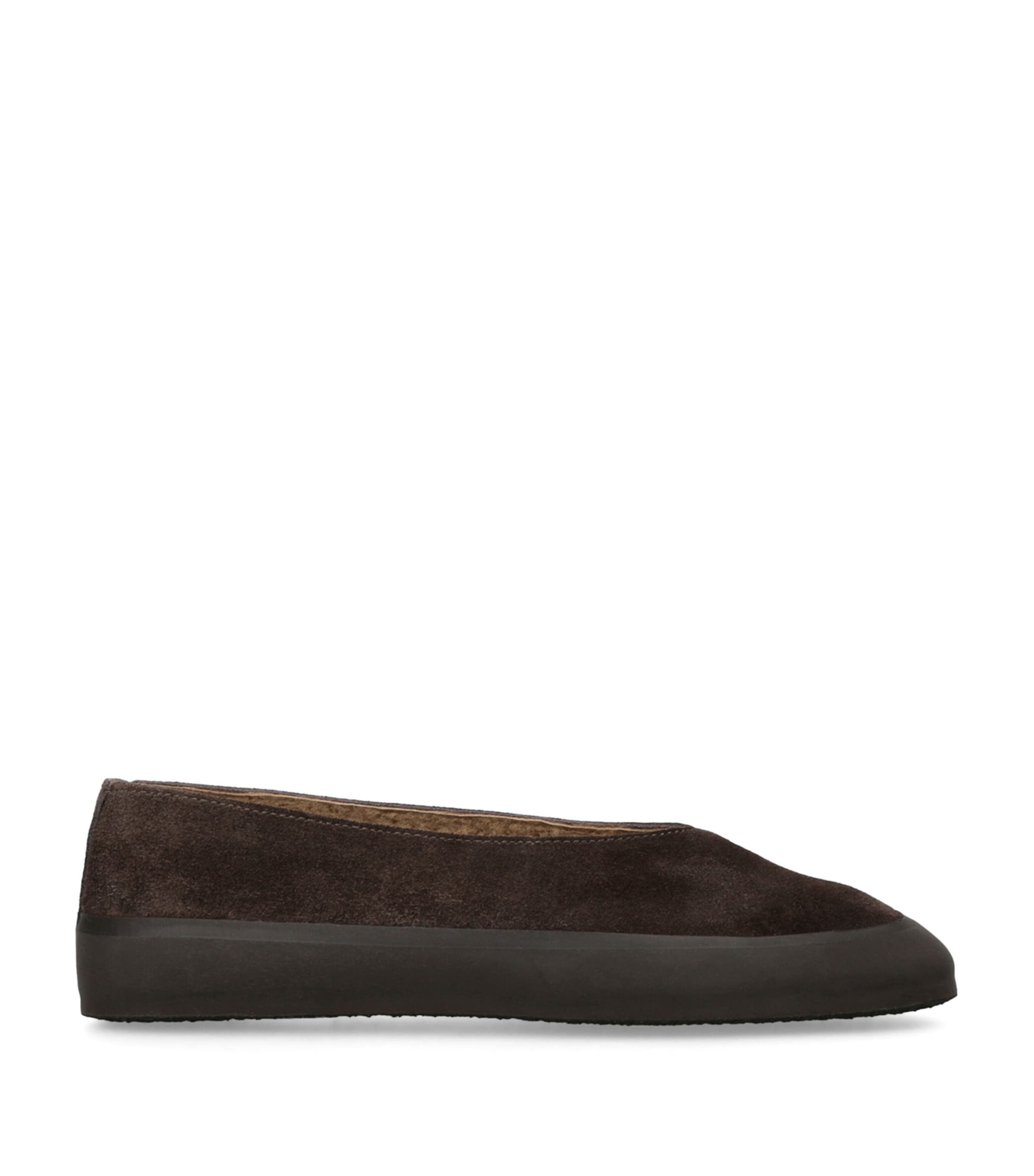 Le Monde Beryl Brown Suede Apres Ski Flats