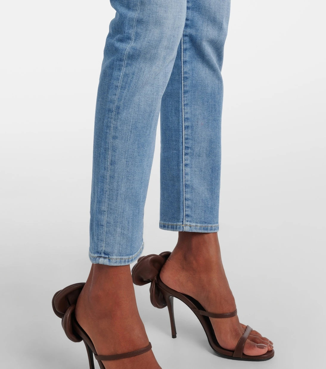 AG Jeans - بنطلون جينز سكيني برايمر أنكل متوسط الارتفاع