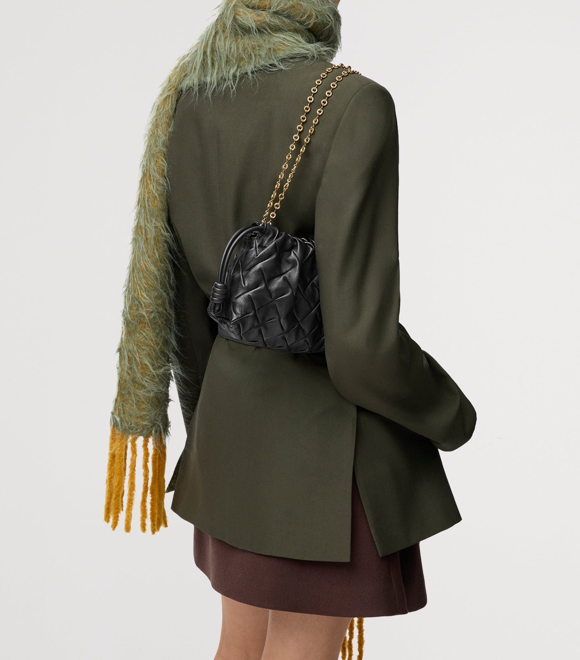 LOEWE Mini Pinched Leather Flamenco Purse