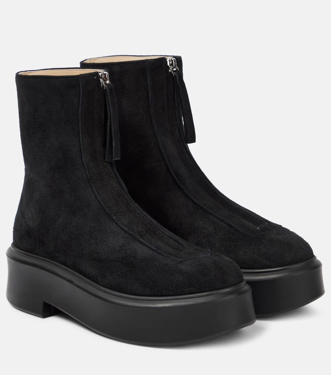 The Row - Suede ankle boots