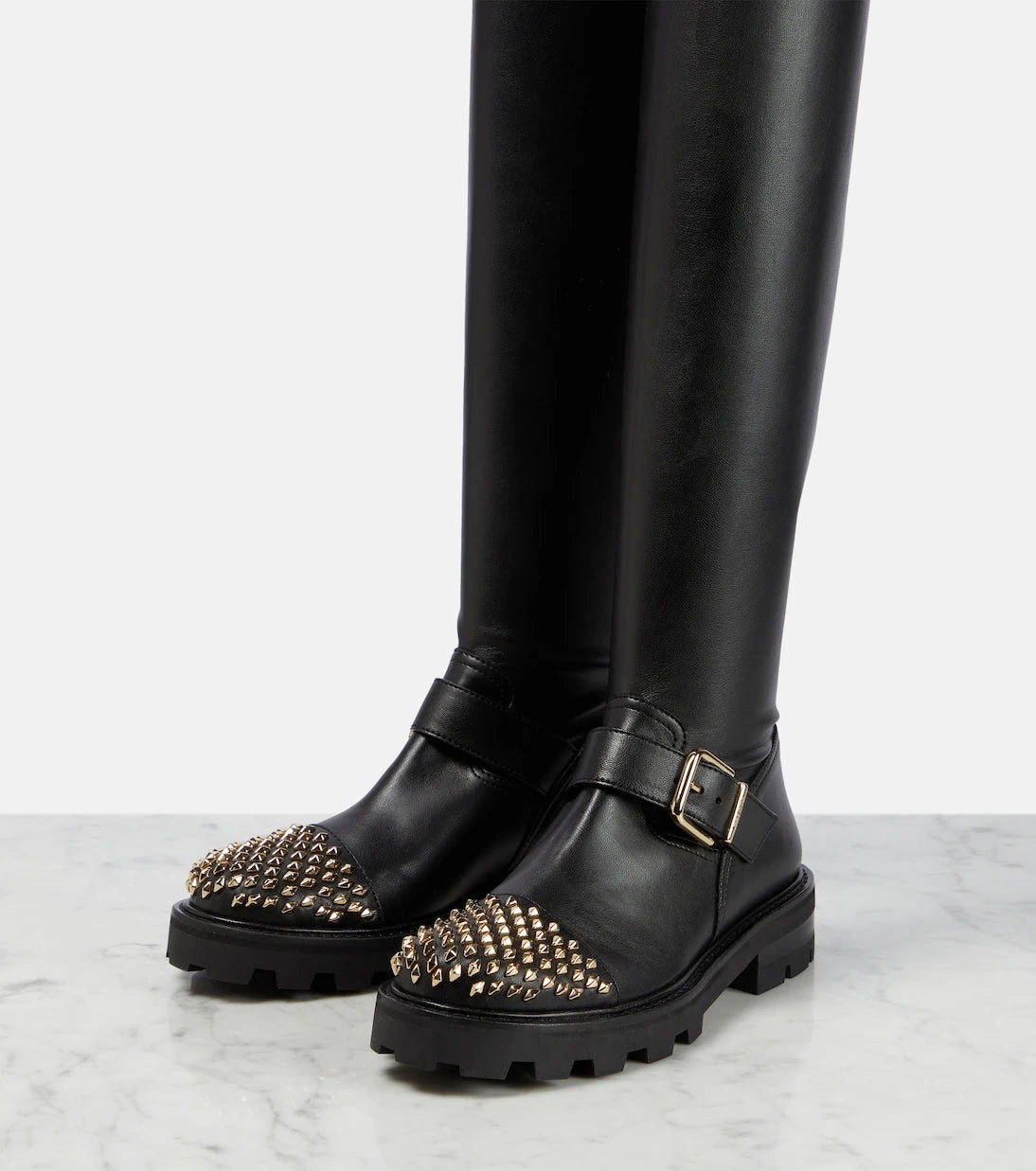 Jimmy Choo - Biker II leather over-the-knee boots