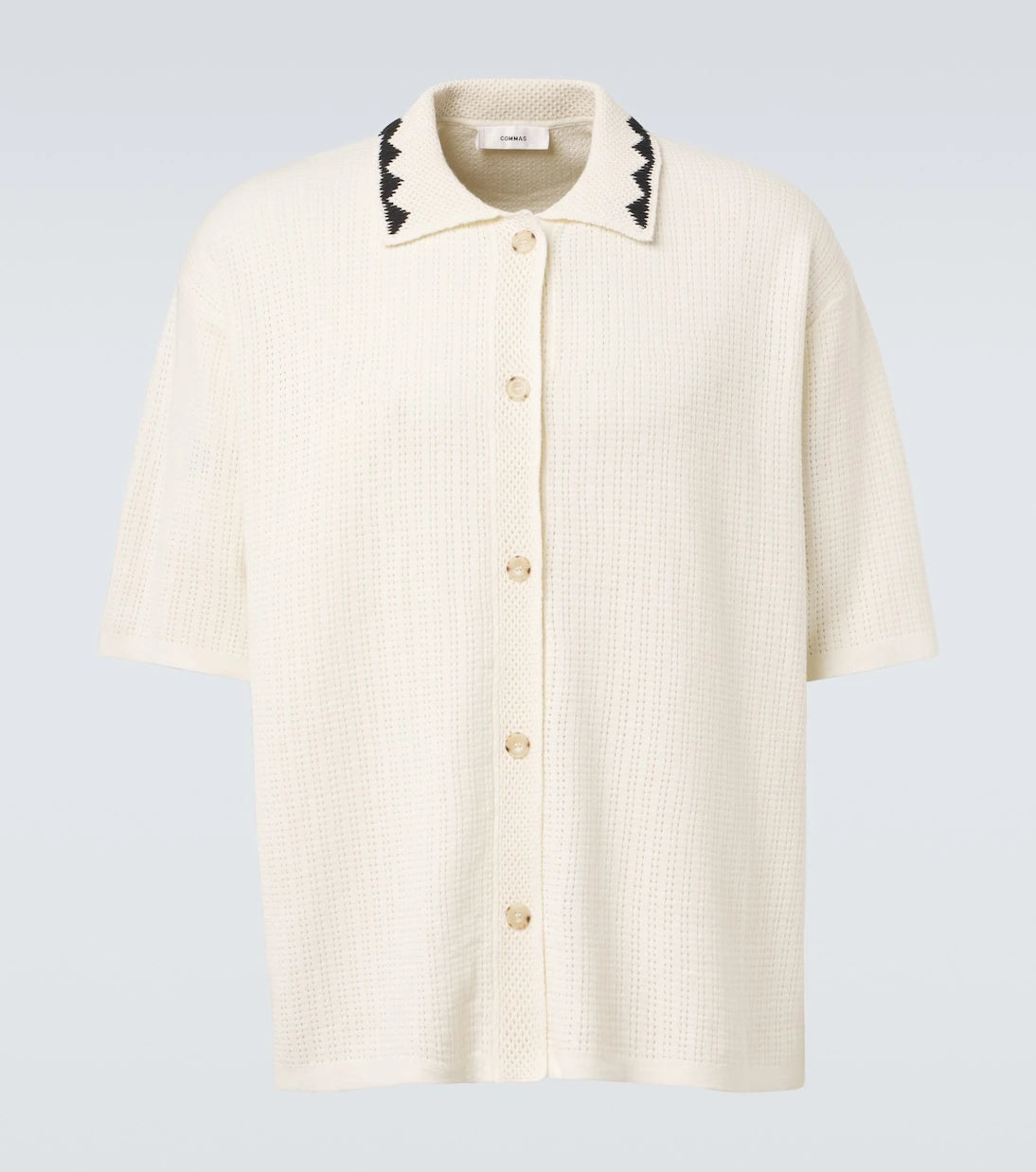 Commas - Embroidered crochet cotton-blend top