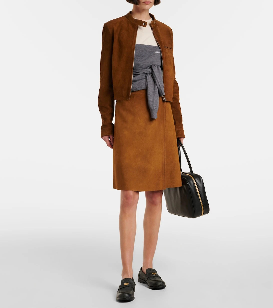 Miu Miu - Suede miniskirt