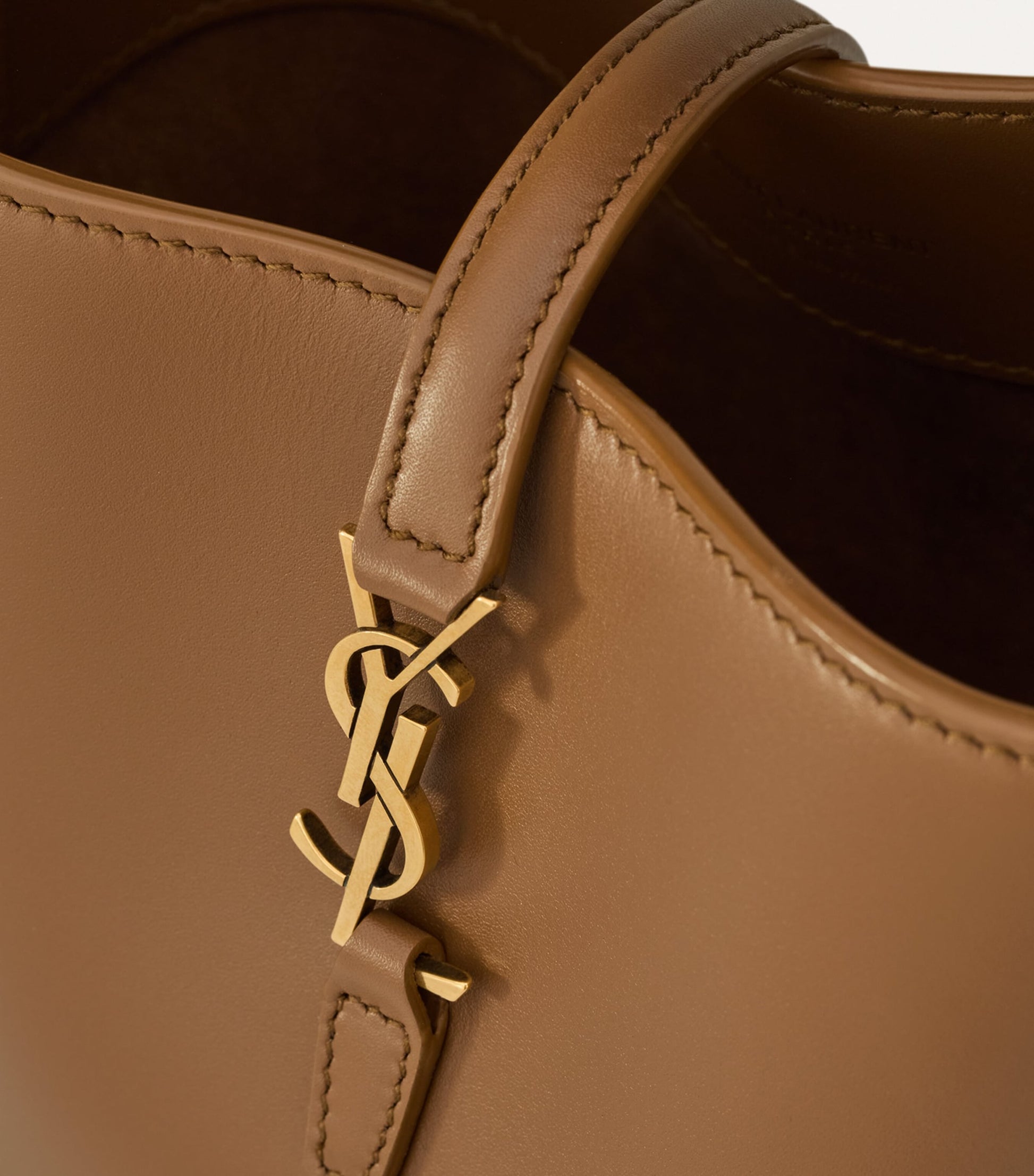 Saint Laurent Brown Mini Le 37 Bucket Bag