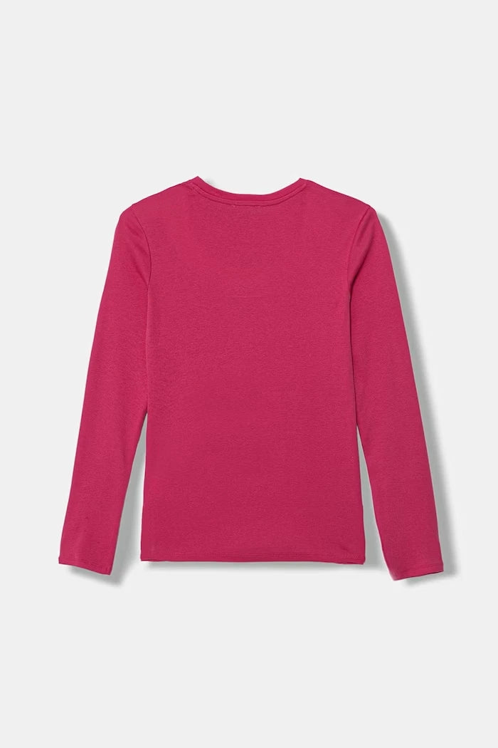 United Colors of Benetton çocuklar için uzun kollu pamuklu bluz