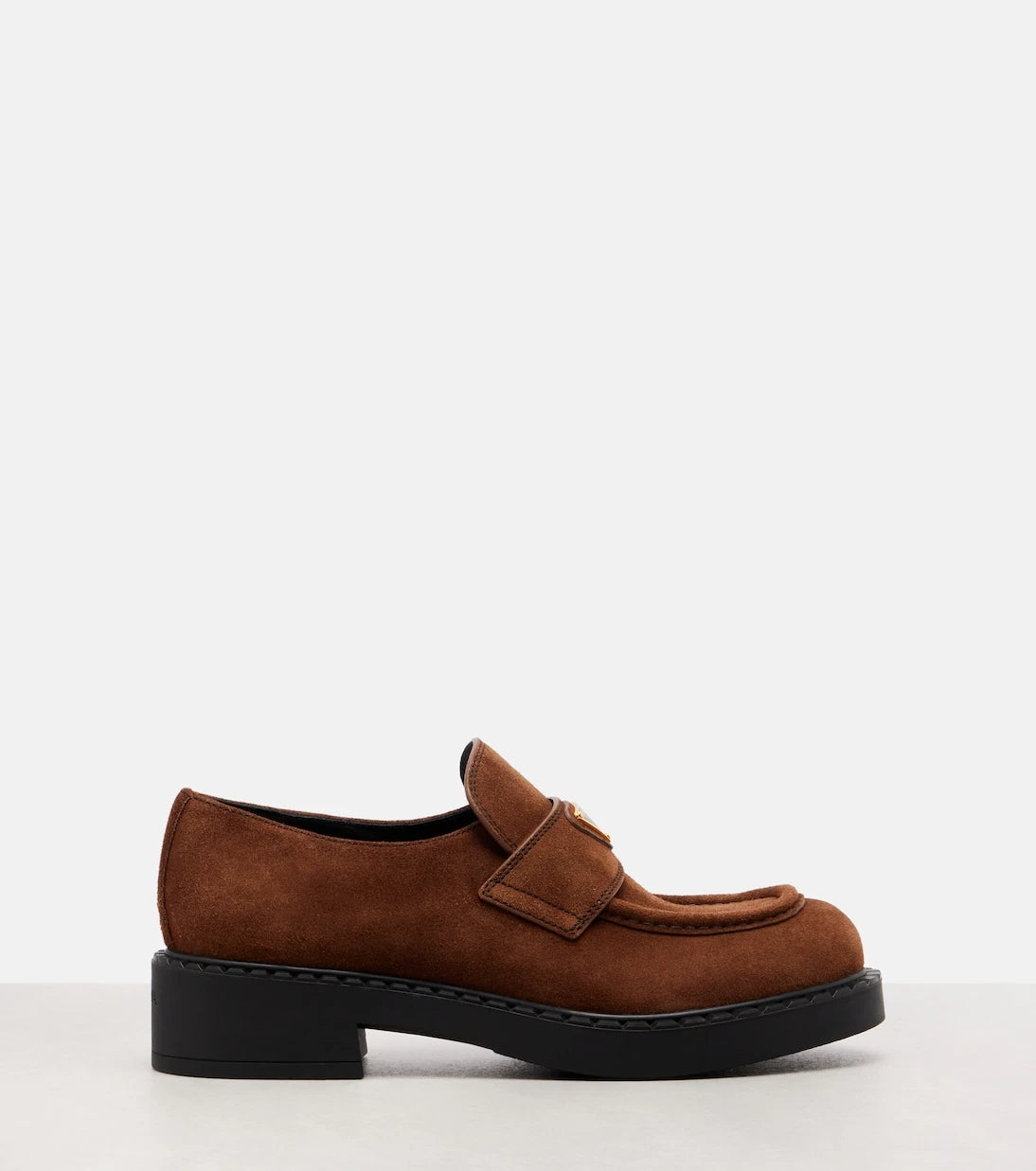 Prada - Chocolate suede loafers