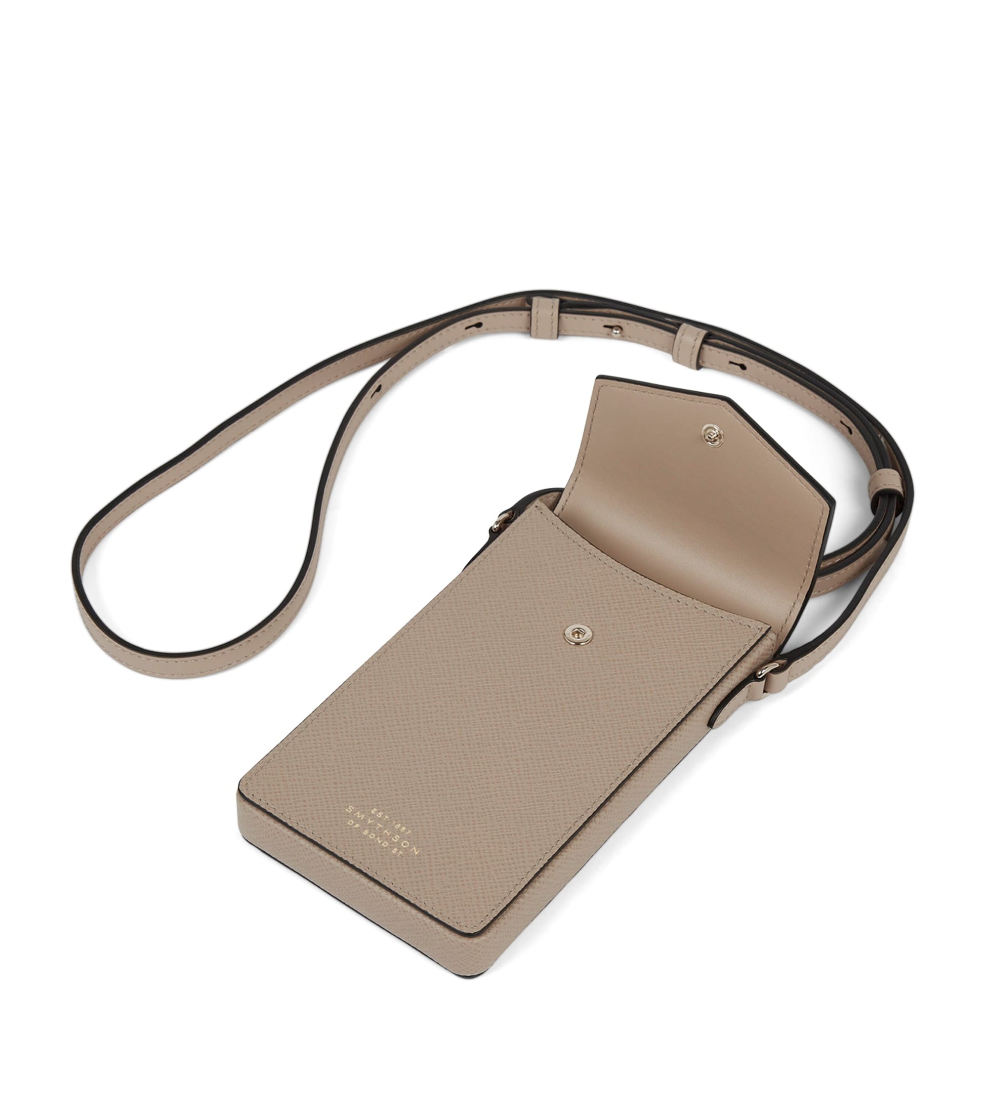 Smythson Leather Panama Envelope Phone Case