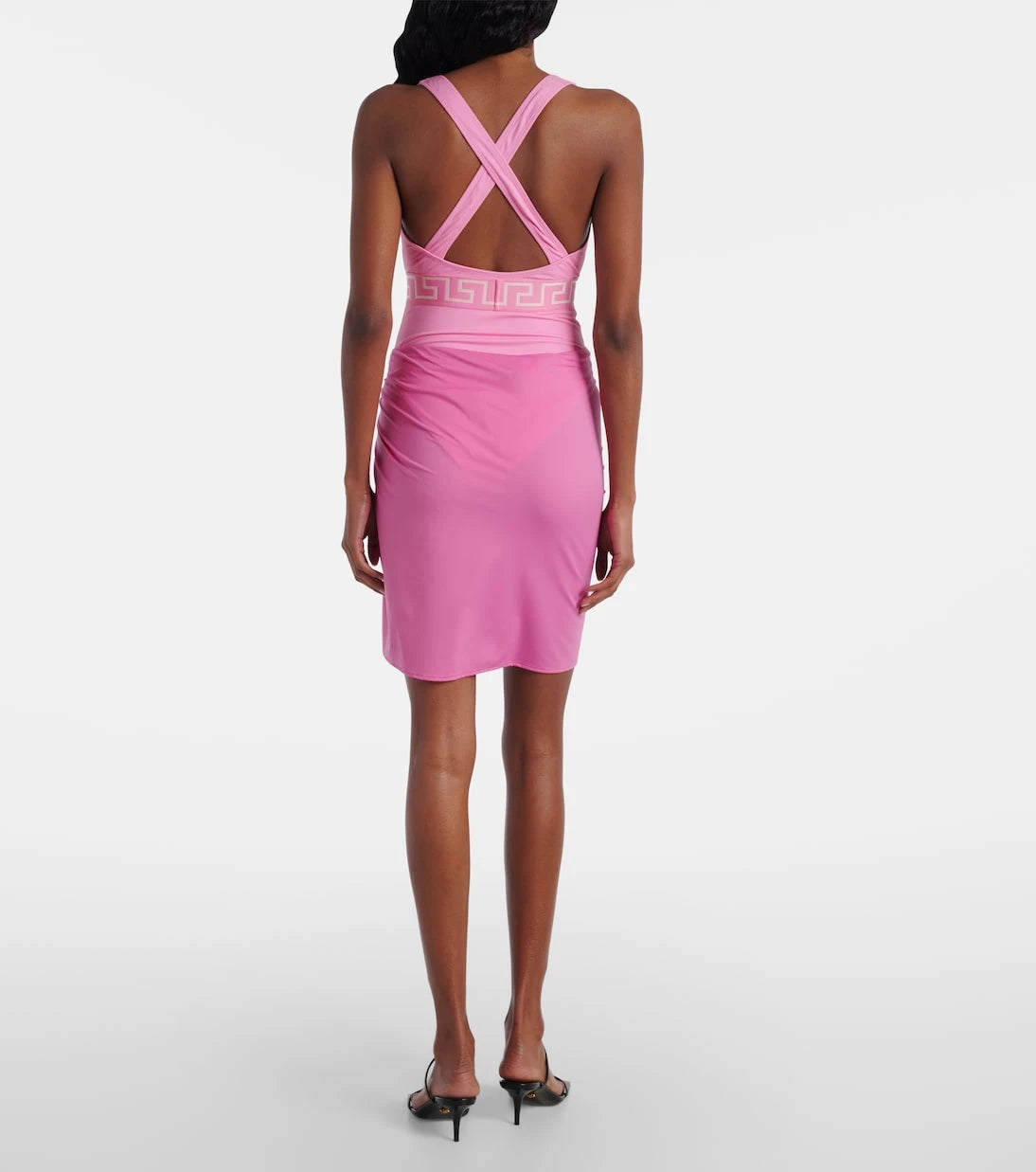 Versace - Safety Pin gathered jersey miniskirt