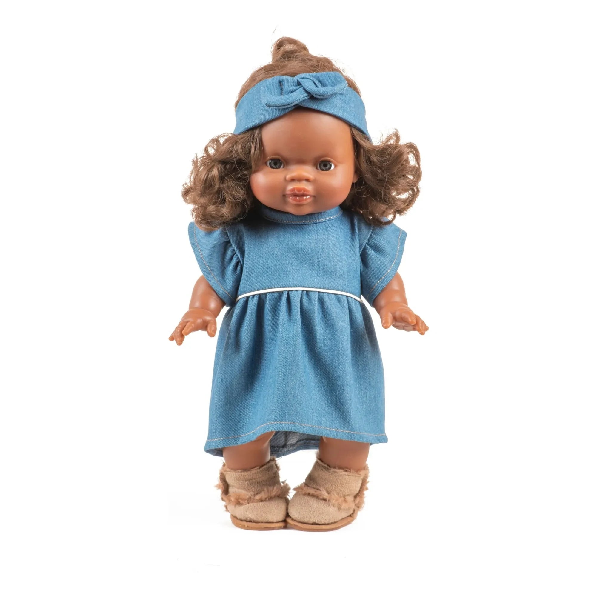 Minikane - Vestiaire poupée - Daisy dress and cotton gauze headband | Denim