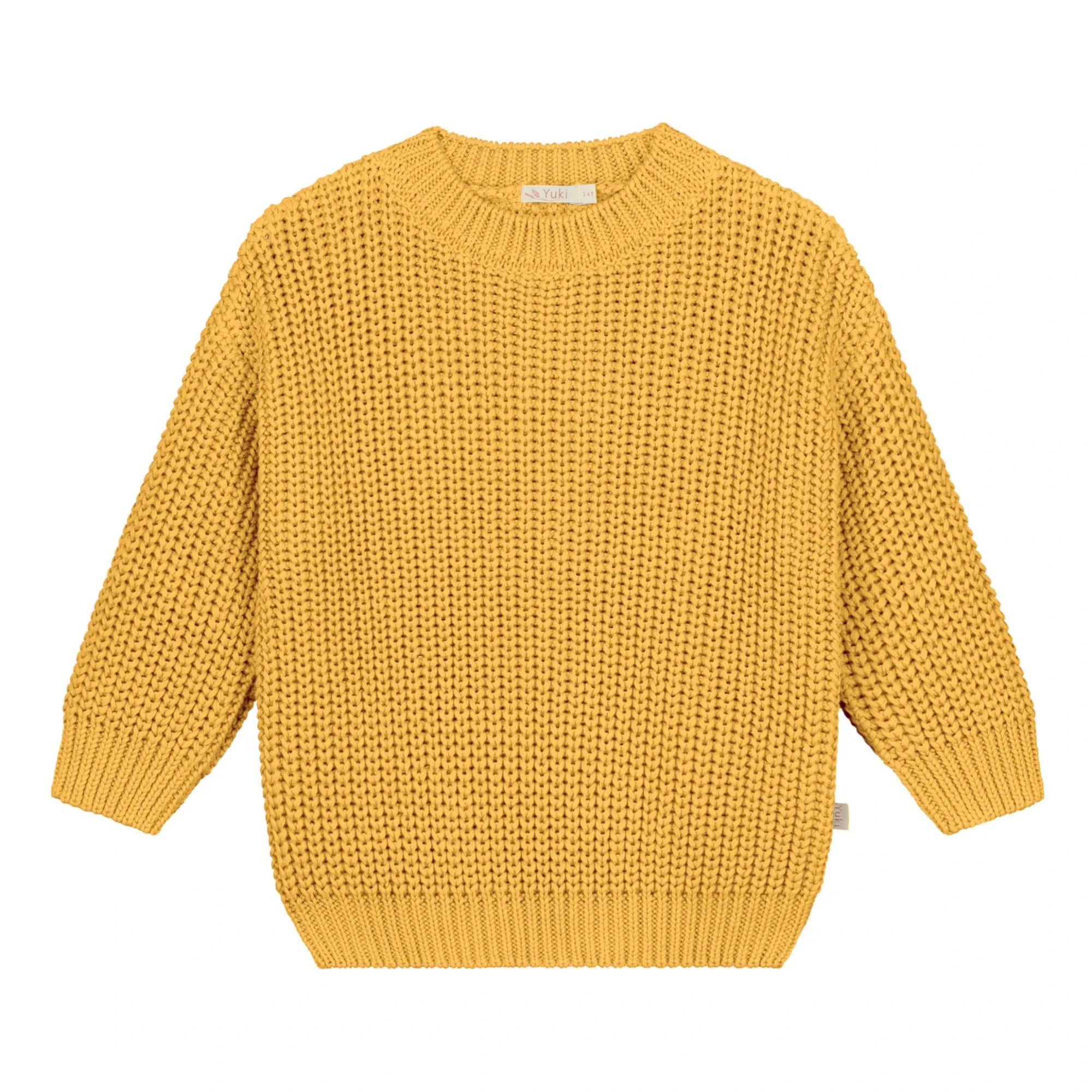 Yuki - Organic Cotton Chunky Sweater | Mustard
