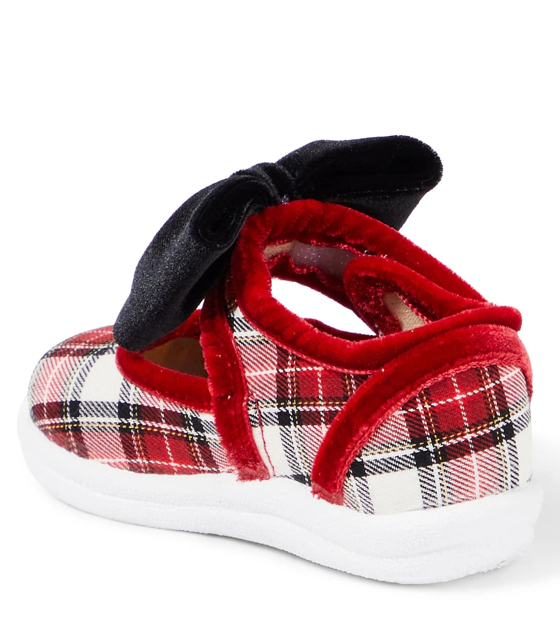Monnalisa - Baby bow-detail tartan booties