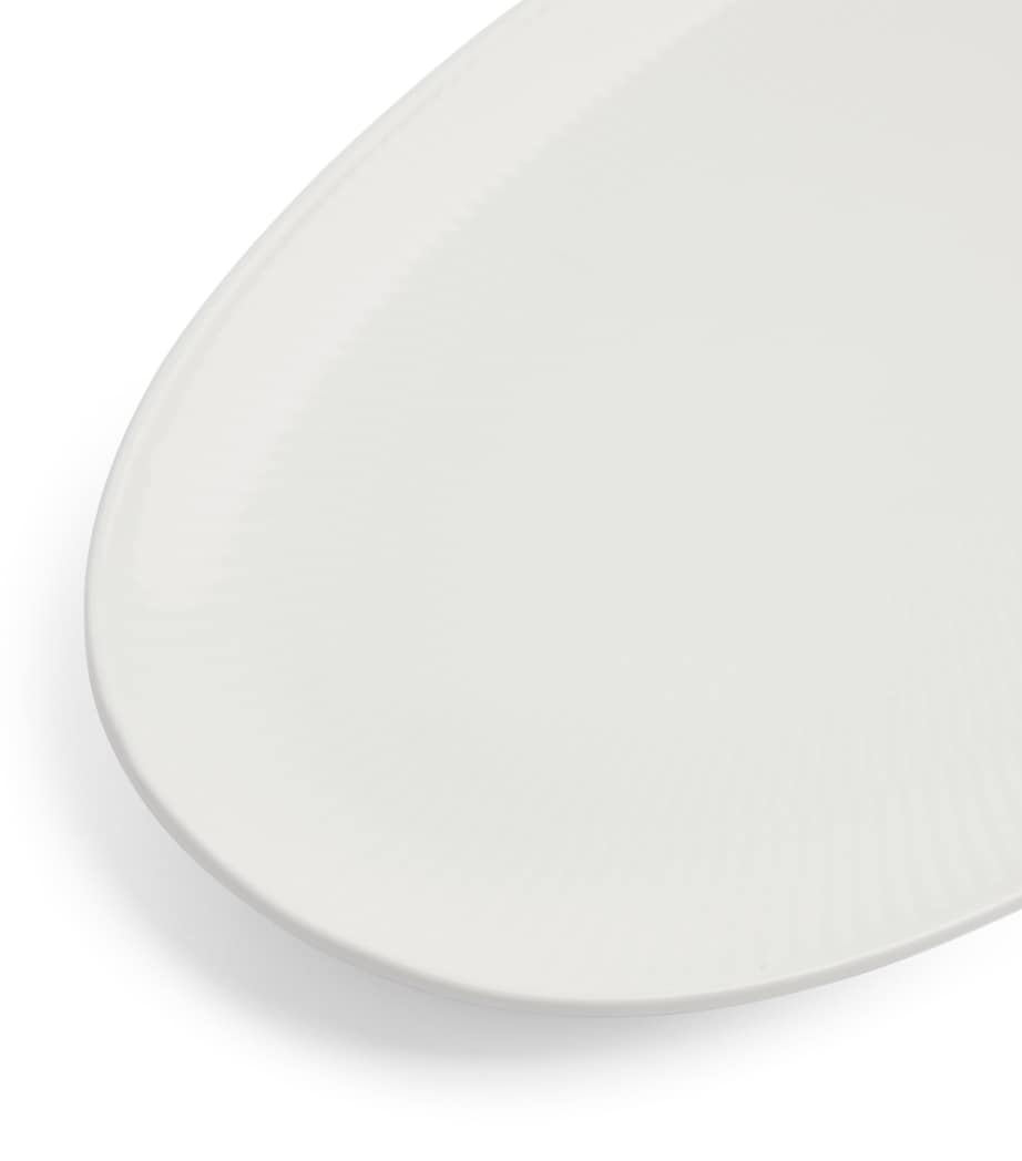 Royal Copenhagen White Fluted Long Oval Dish (37cm x 17cm)