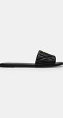 Coach чехли с равна подметка дамски от кожа Holly Quilted Leather Sandal