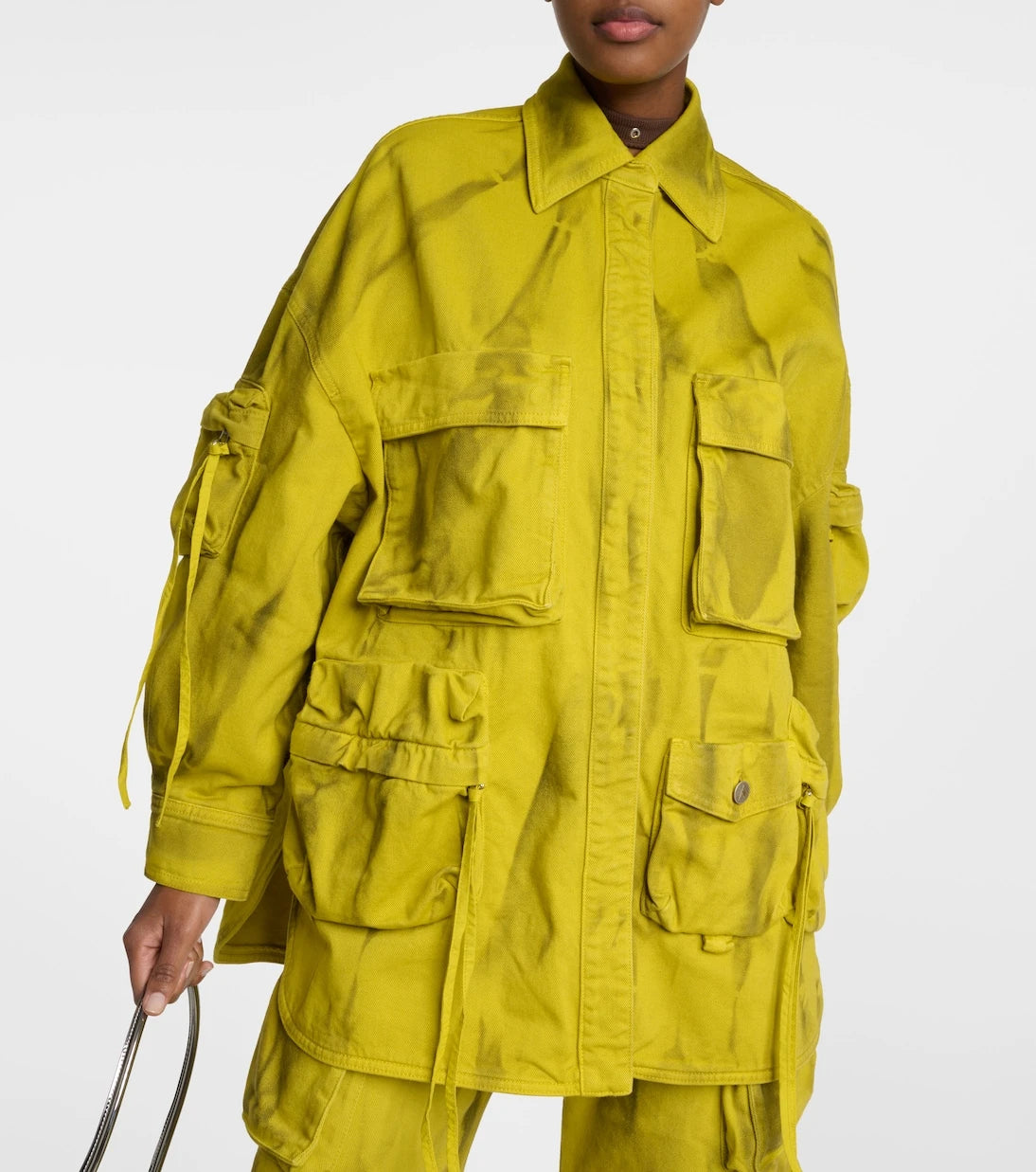 The Attico - Fern cotton biker jacket