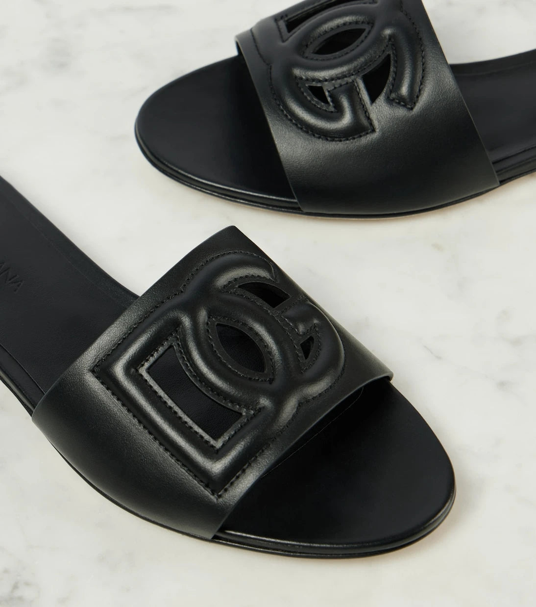 Dolce&Gabbana - DG leather slides
