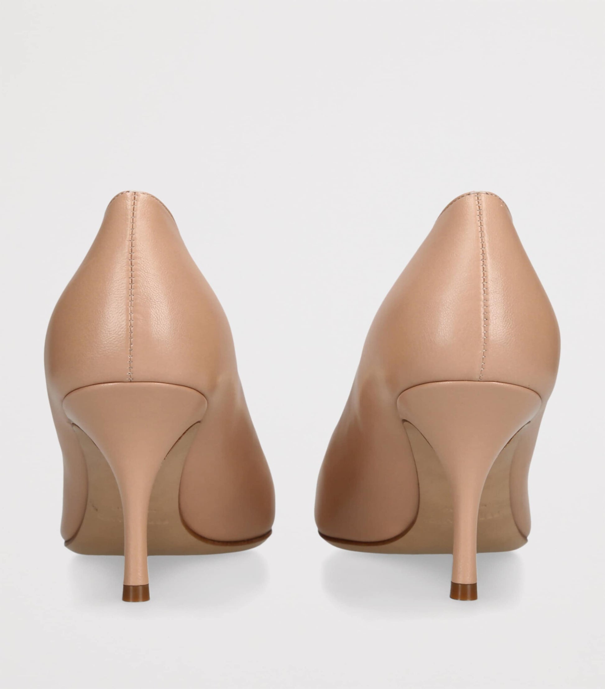 Salvatore Ferragamo Nude Leather Lara Pumps 70