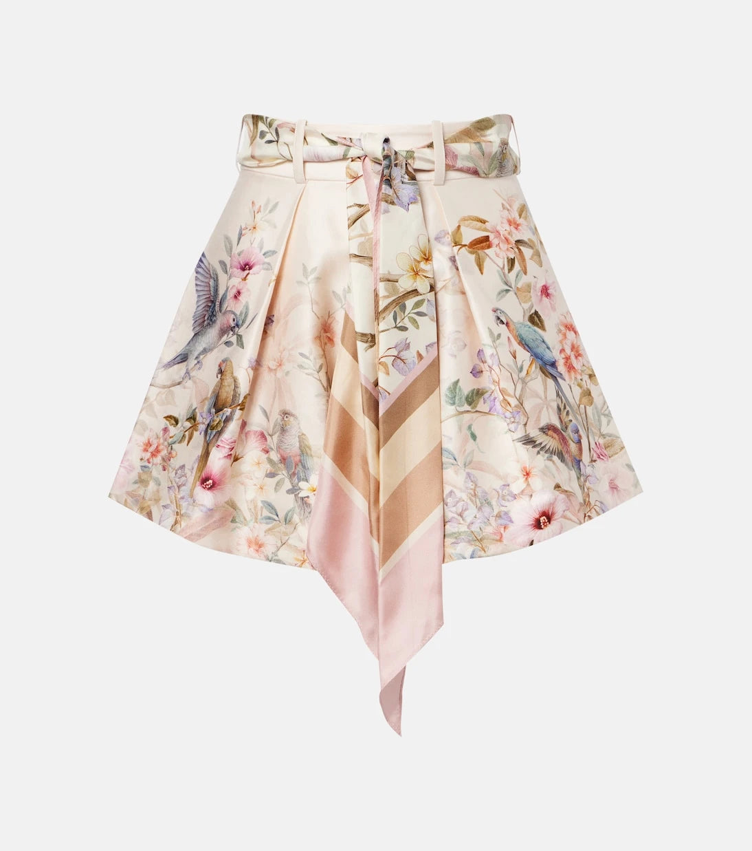 Zimmermann - Rebellion printed silk and cotton shorts